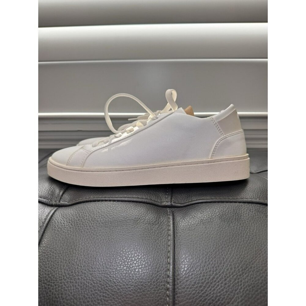 Thousand Fell Lace Up Vegan Leather Sneakers, Women's 9 (White/White) - Picture 4 of 5